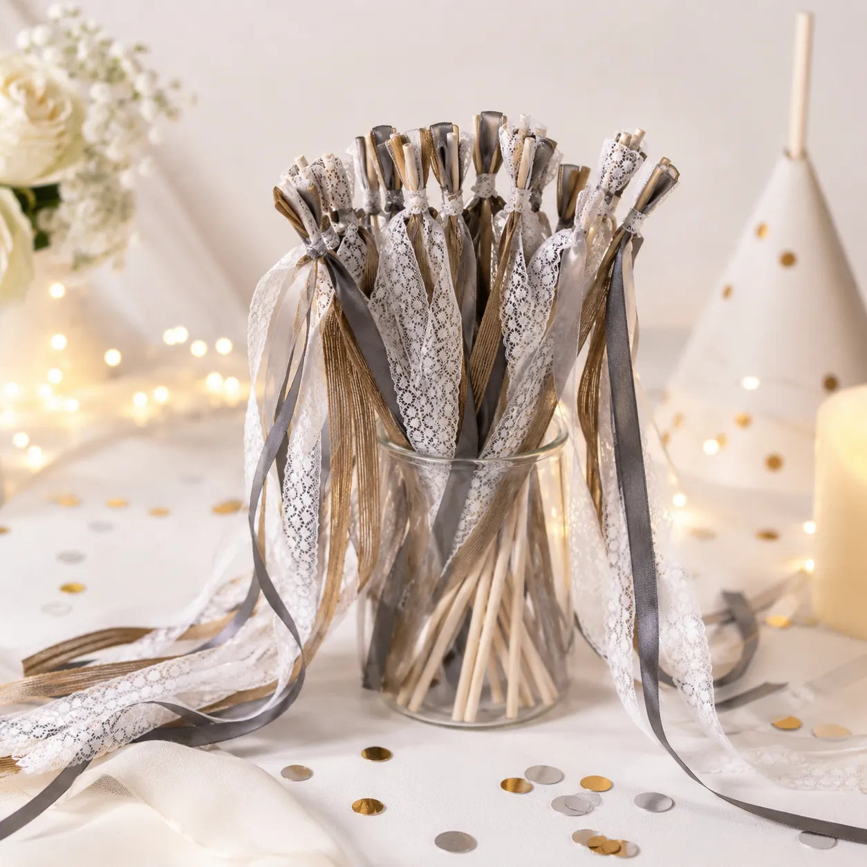 Baguette de Rubans Style Boho Brun