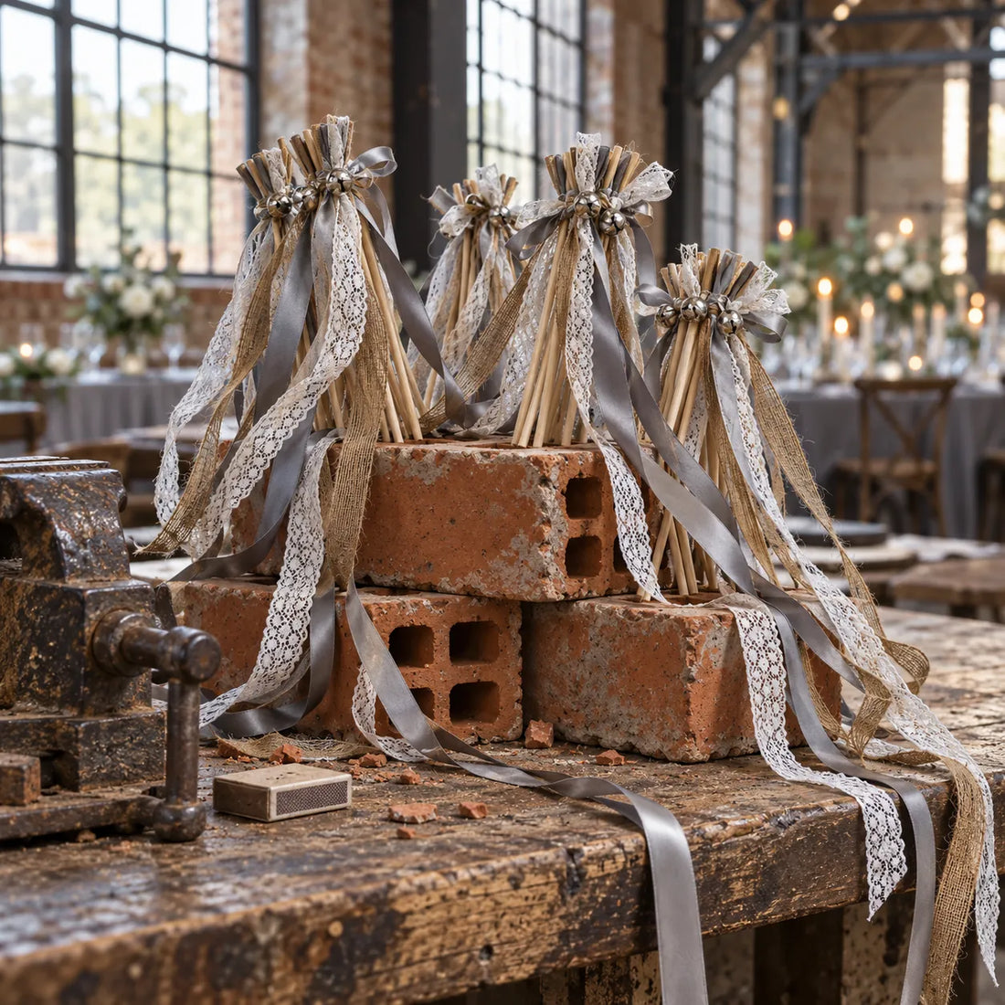 Baguette de Rubans Style Boho Brun Design