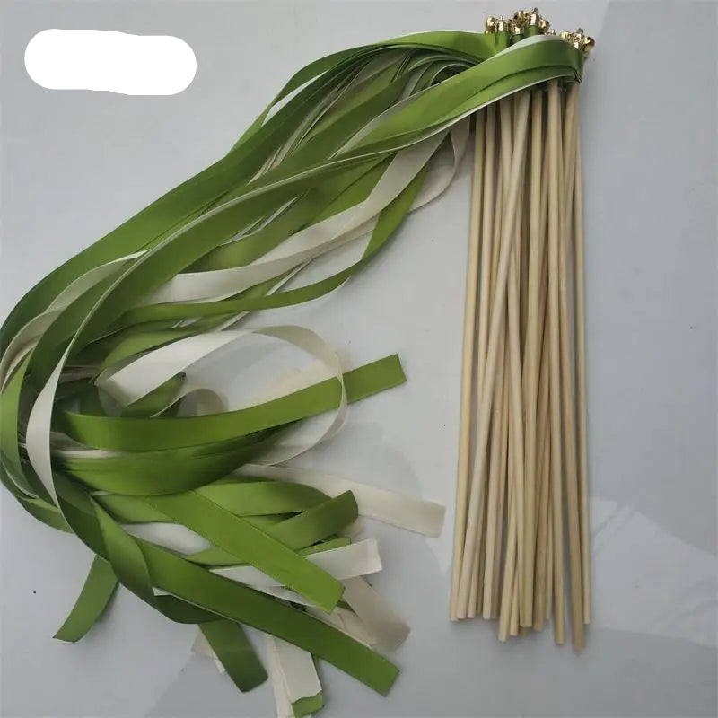 Baguettes De Rubans Verts Mariage originale