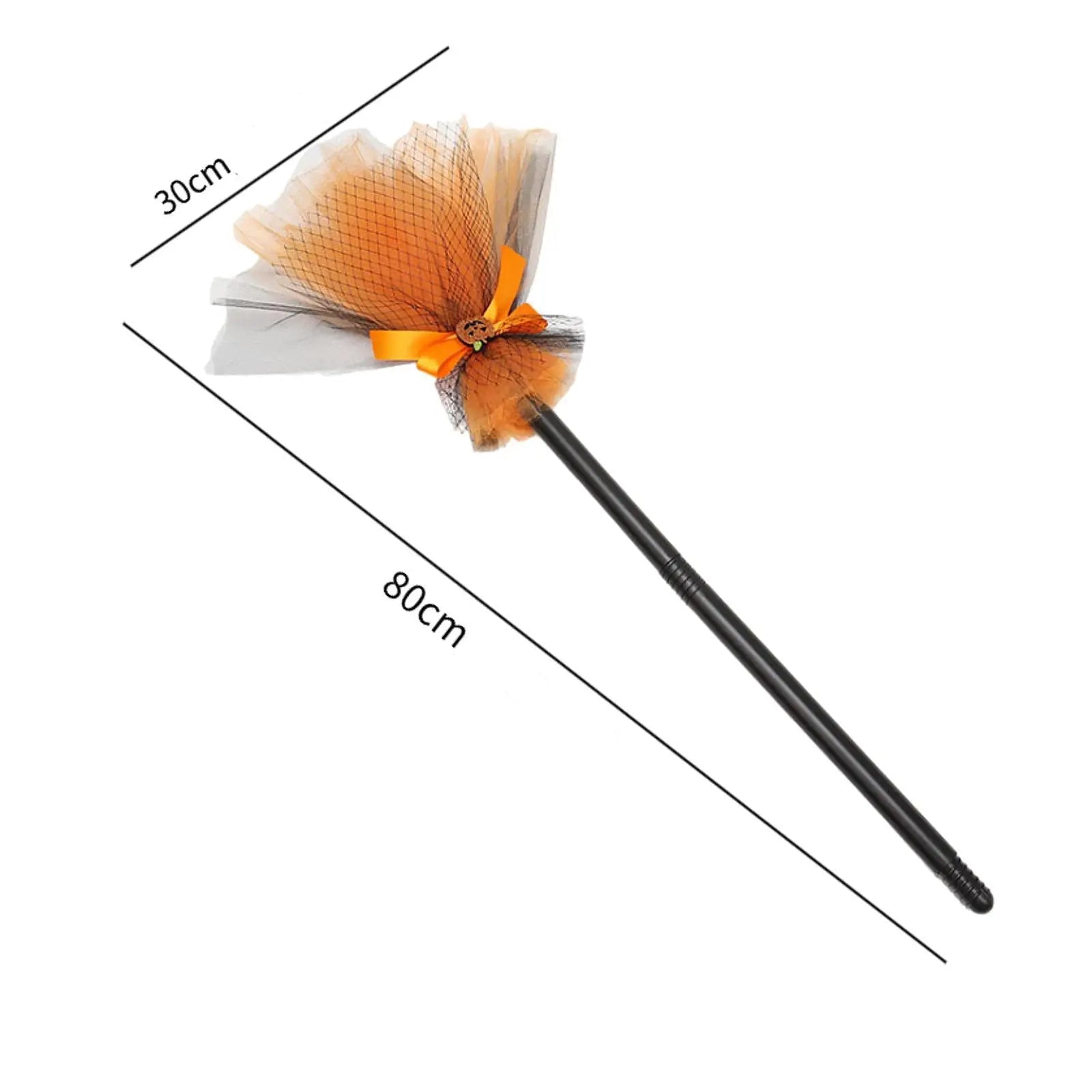 Balai de Sorcière Orange Chic