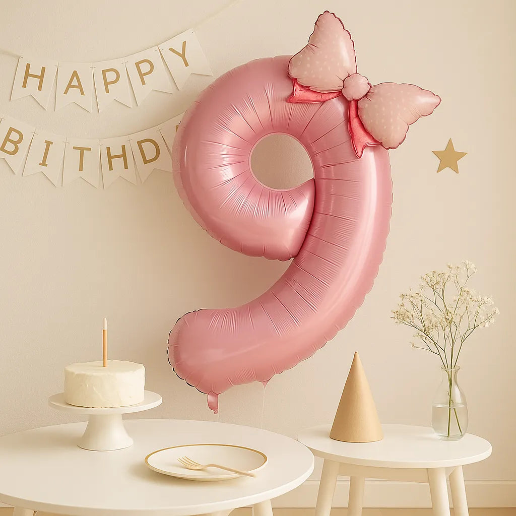Ballon Anniversaire Chiffre Rose9