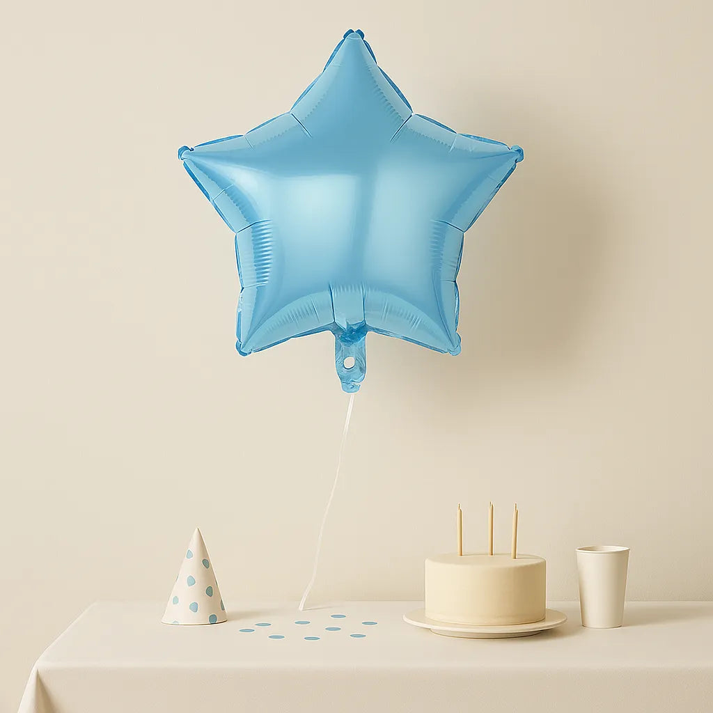 Ballon Anniversaire Etoile Bleu Ciel