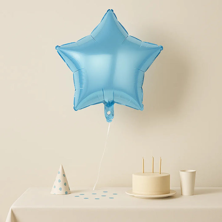 Ballon Anniversaire Etoile Bleu Ciel