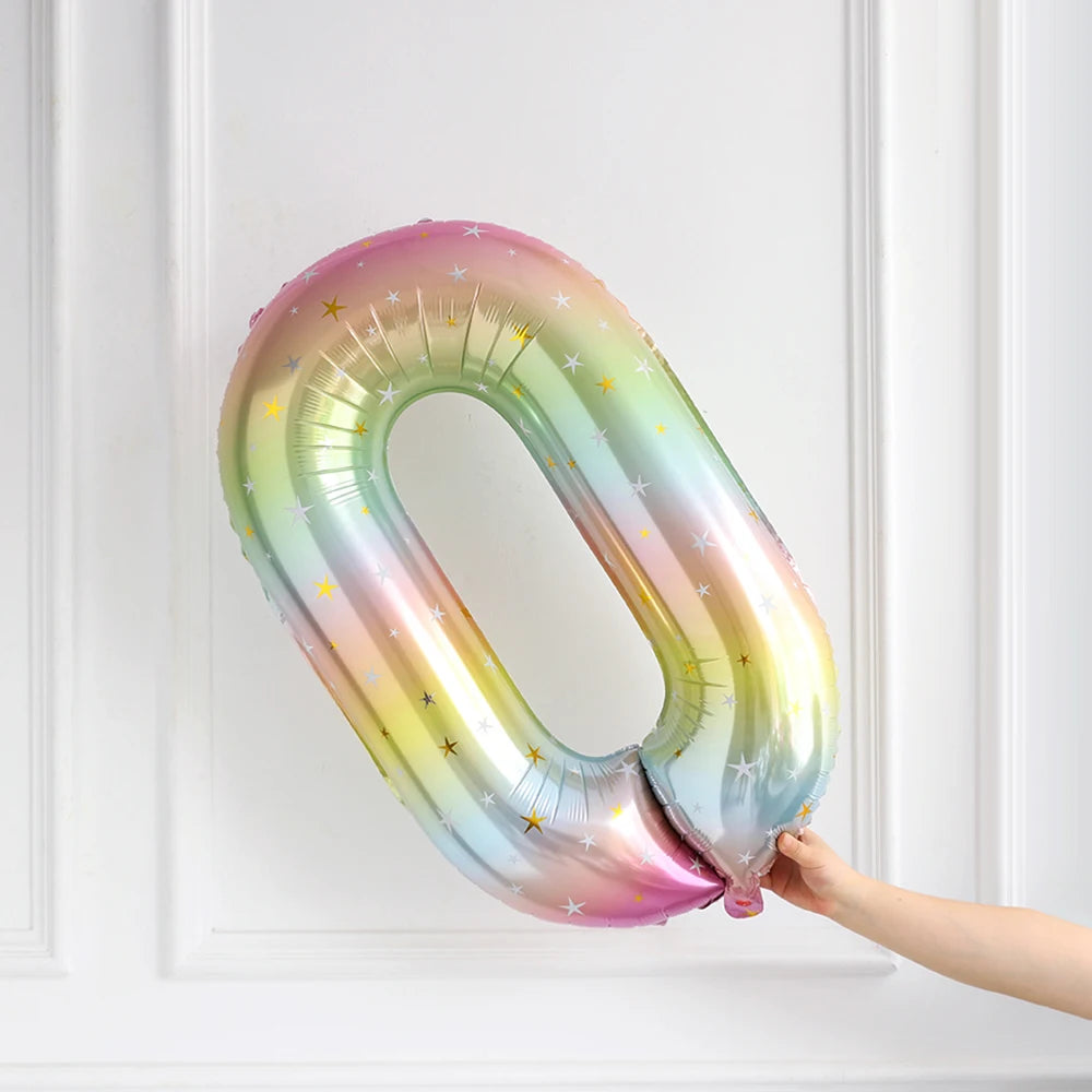 Ballon Chiffre Dégradé Etoilé
