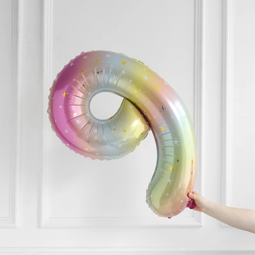 Ballon Chiffre Dégradé Etoilé Pas cher