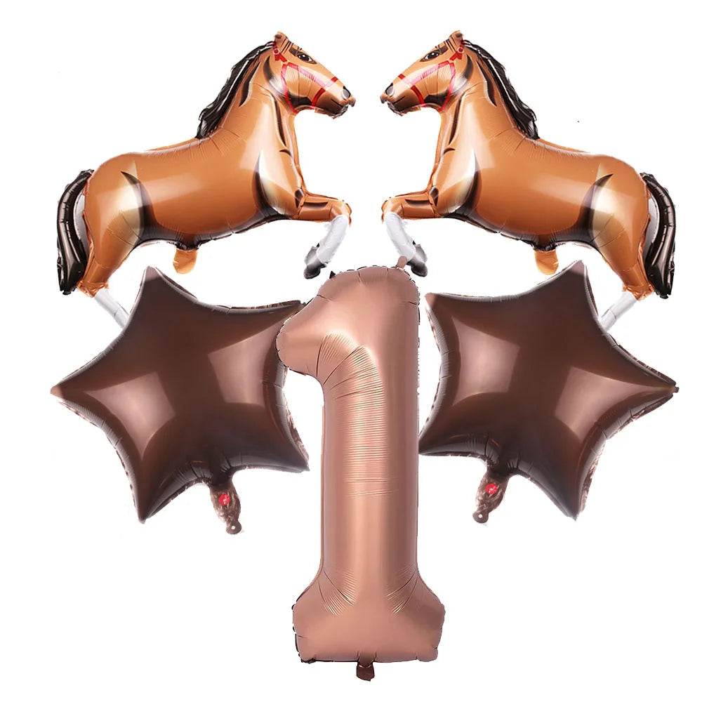 Ballon Chiffre Thème Cowboy