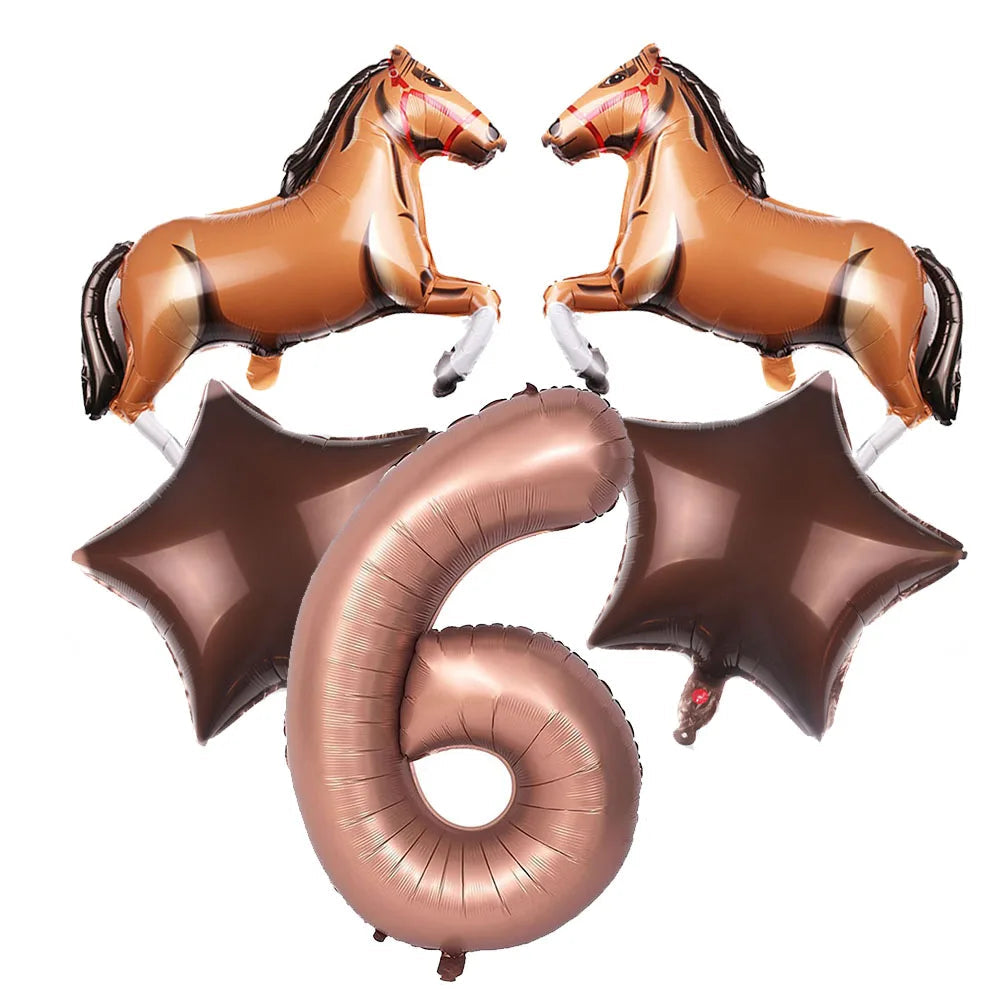 Ballon Chiffre Thème Cowboy Kawai