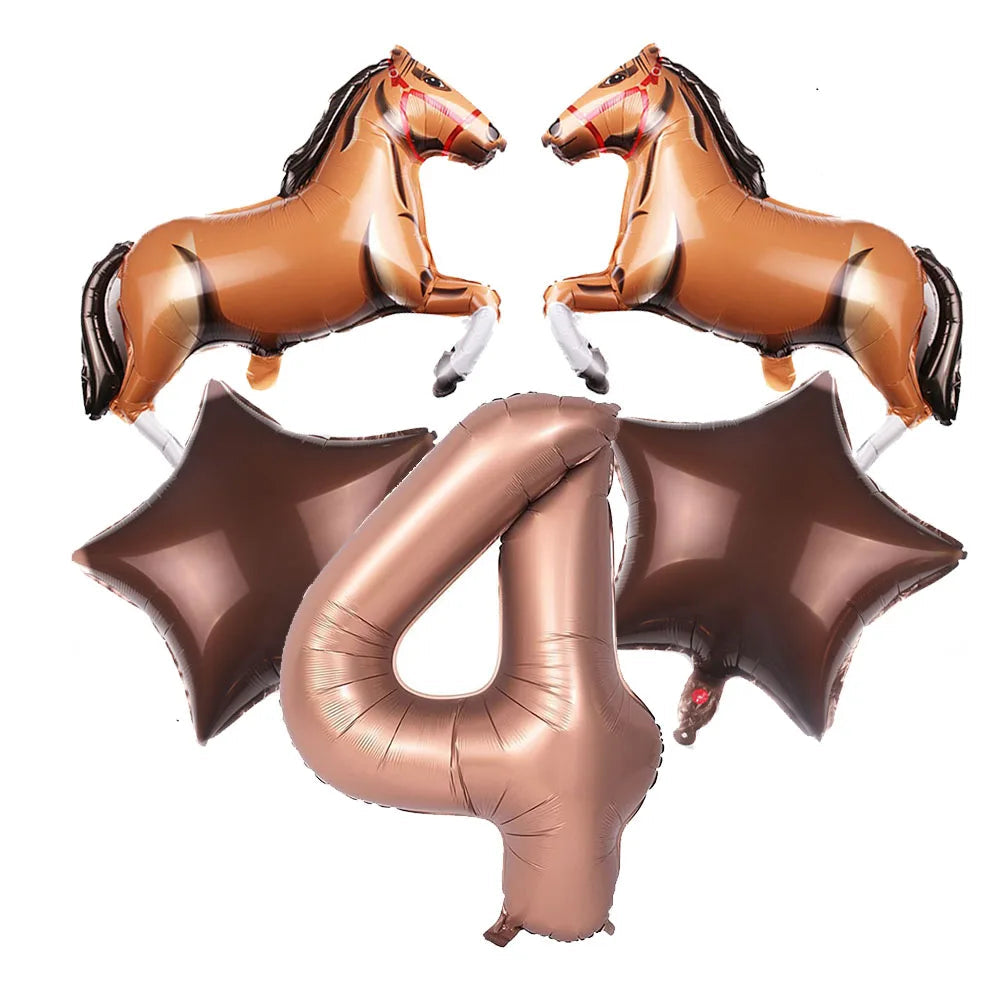 Ballon Chiffre Thème Cowboy Unique