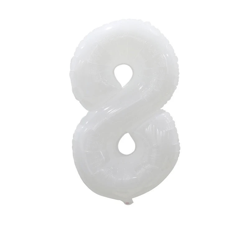 Ballon Chiffre XXL Blanc 8