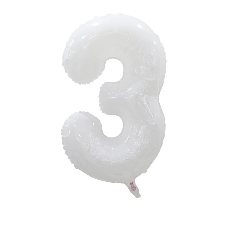 Ballon Chiffre XXL Blanc Pratique