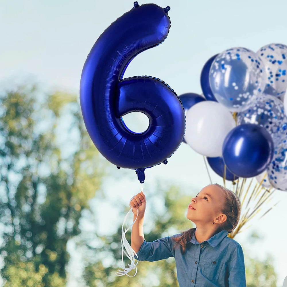 Ballon Chiffre XXL Bleu Marine Unique