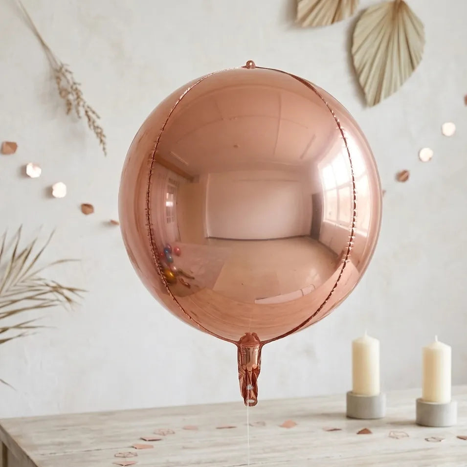 Ballon Décoratif Rose Gold 4D Mariage Beau