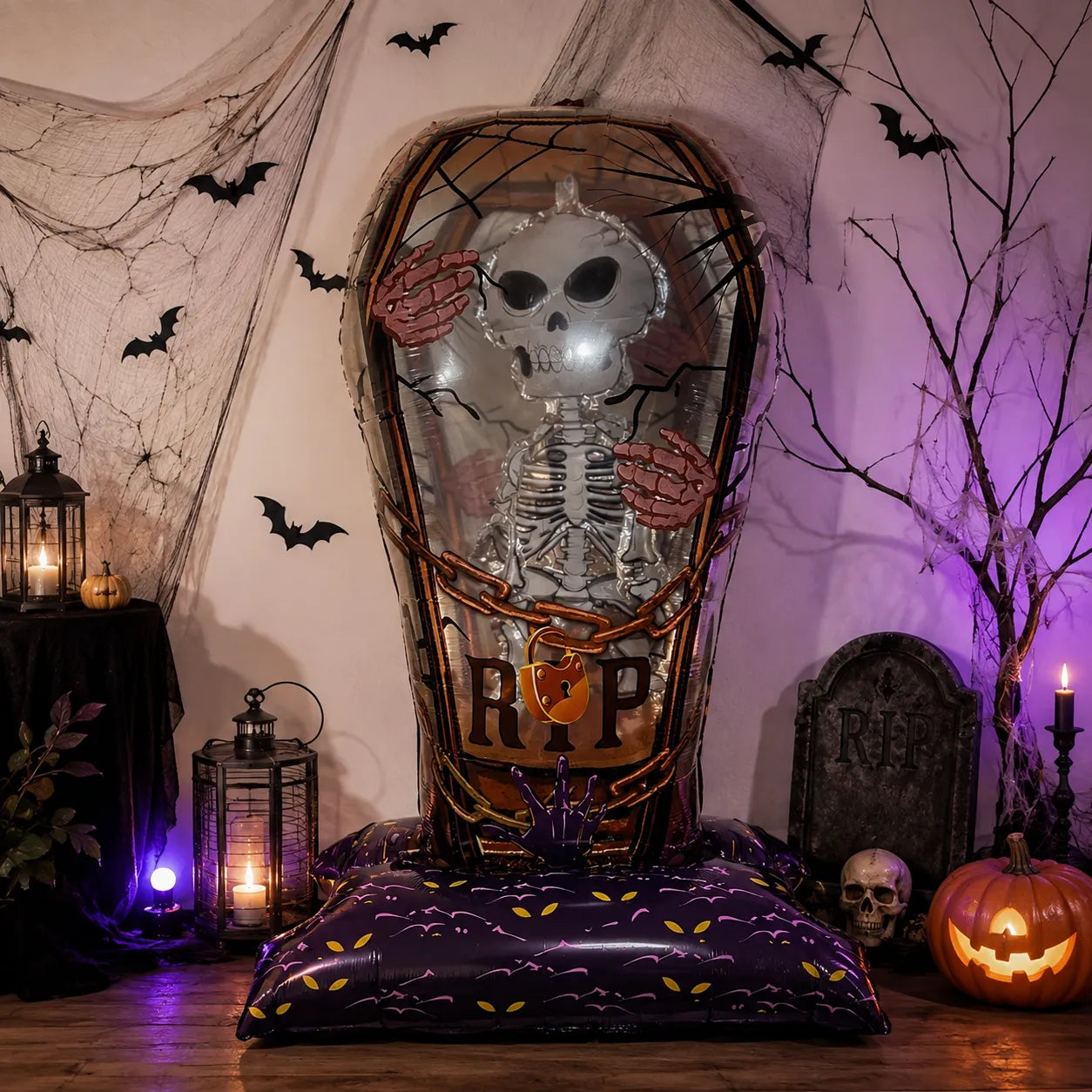 Ballon Géant Halloween Cercueil Unique