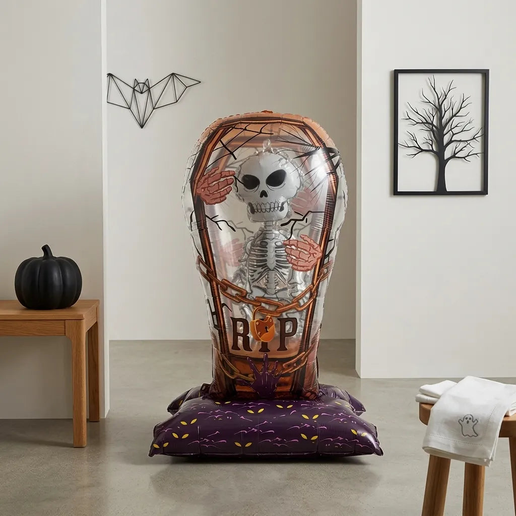Ballon Géant Halloween Cercueil imprimé