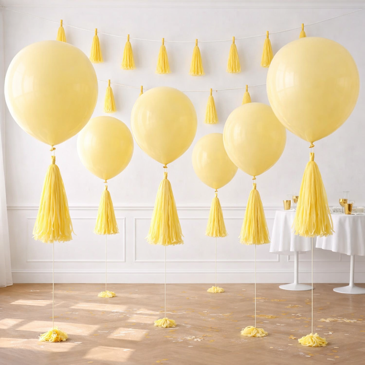 Ballon Géant Jaune Pastel