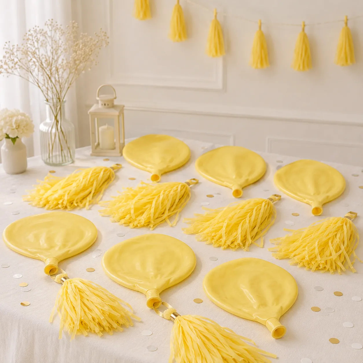 Ballon Géant Jaune Pastel Unique