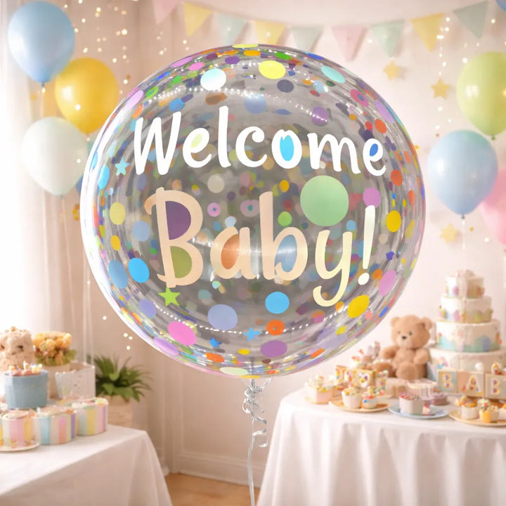 Ballon Géant Transparent Welcome Baby