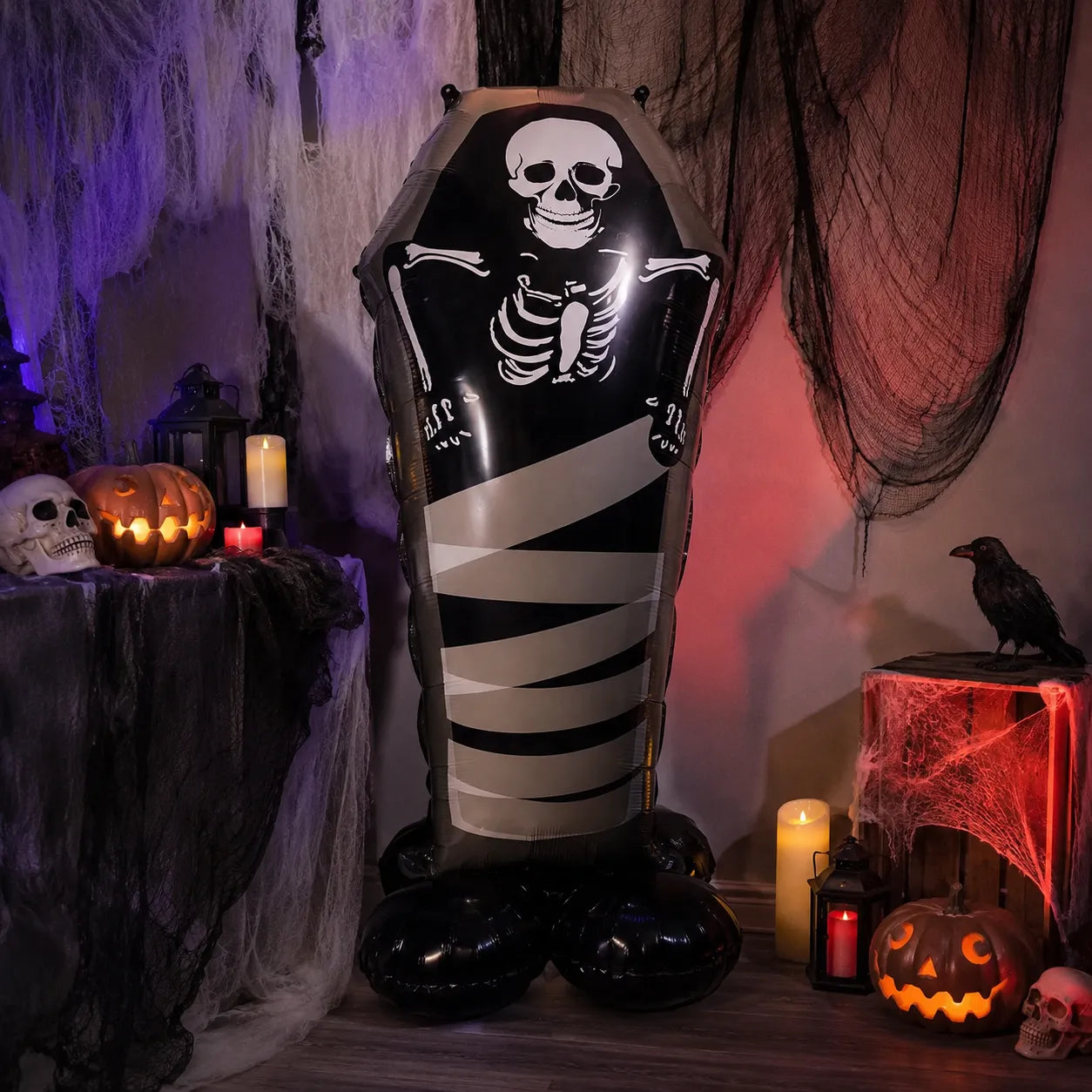 Ballon Gonflable XXL Cercueil Halloween Réaliste