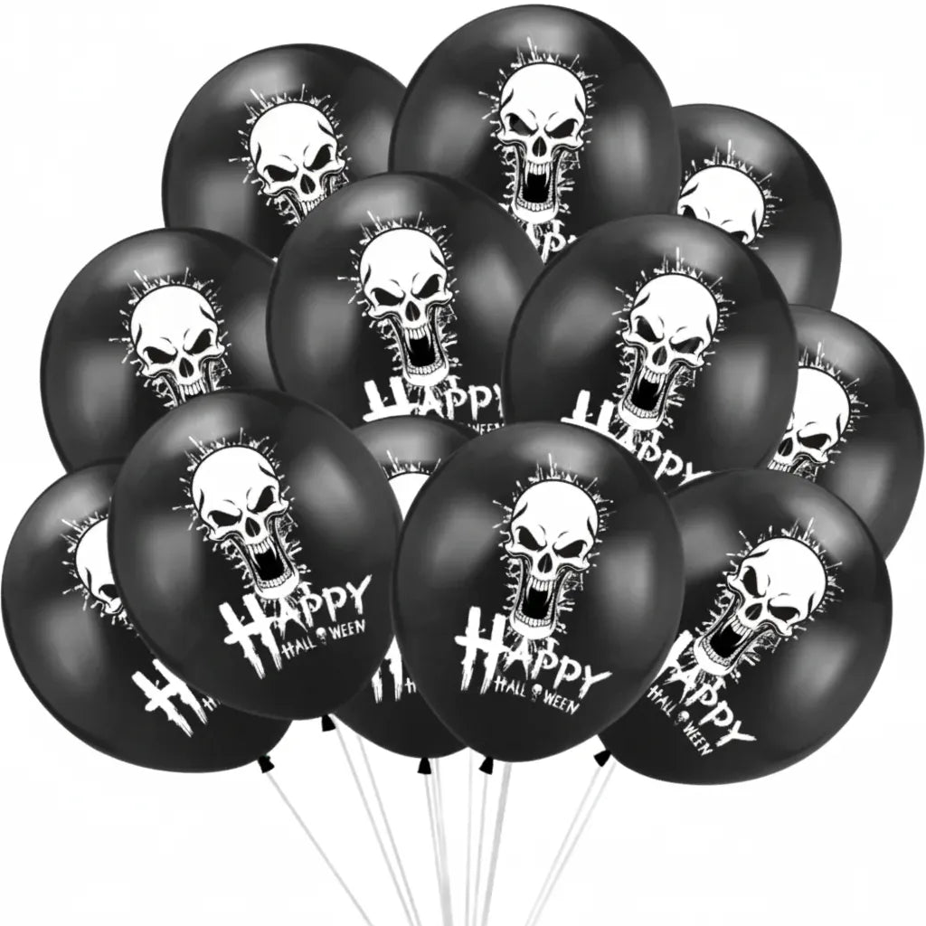 Ballon Halloween Noir Squelette Original