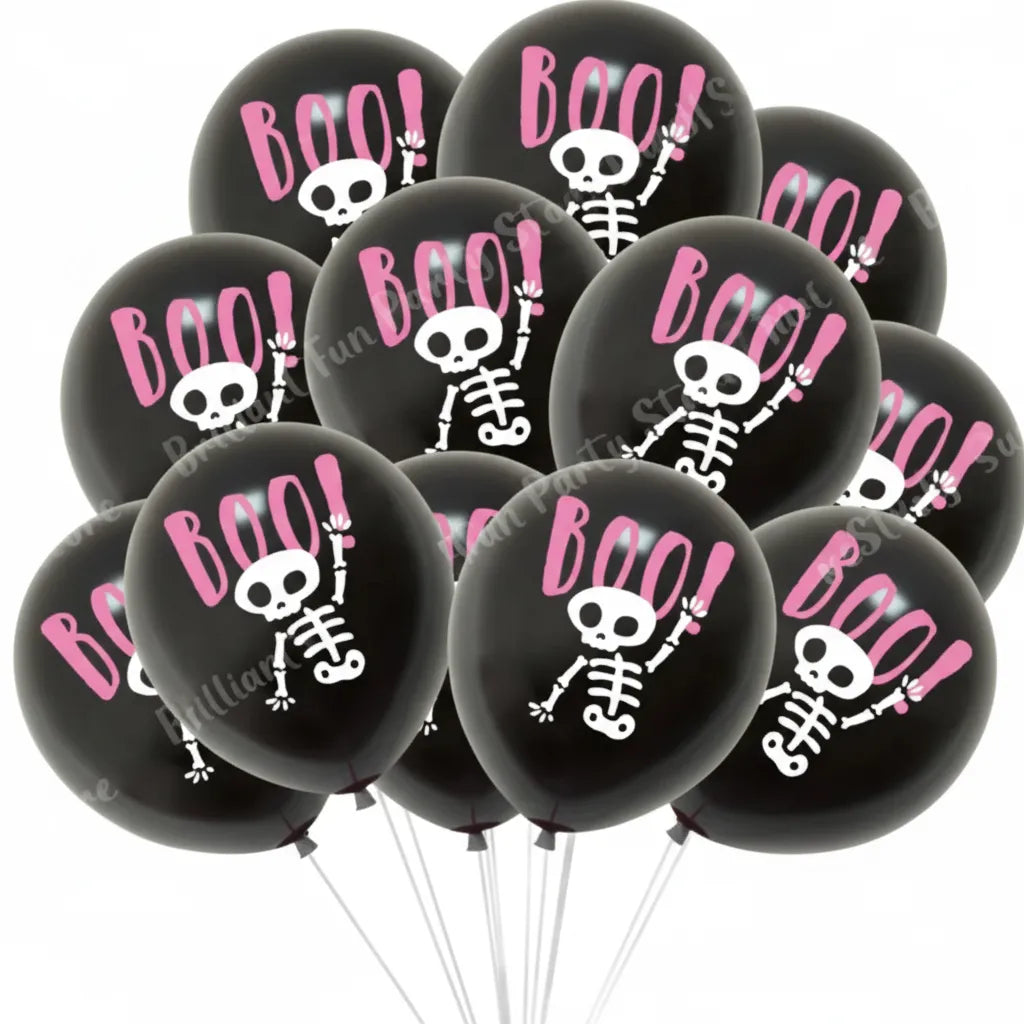 Ballon Halloween Squelette Boo Unique