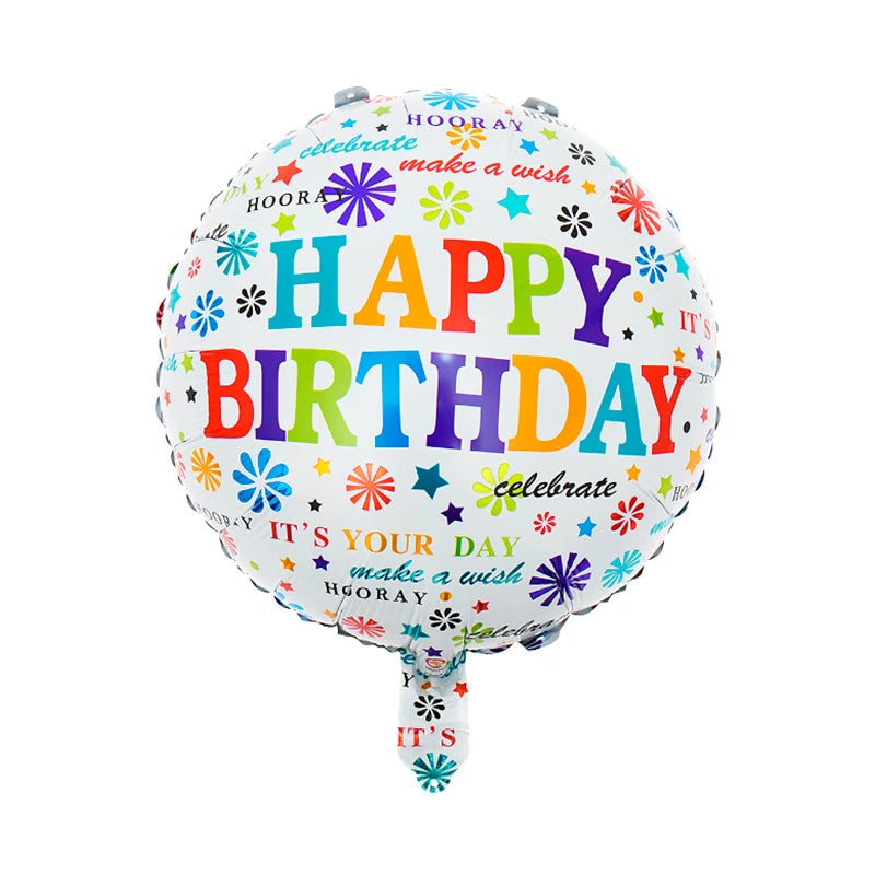Ballon Happy Birthday Décoratif Multicolore Design