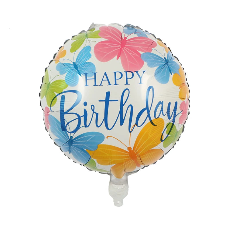 Ballon Happy Birthday Papillons  Féérique