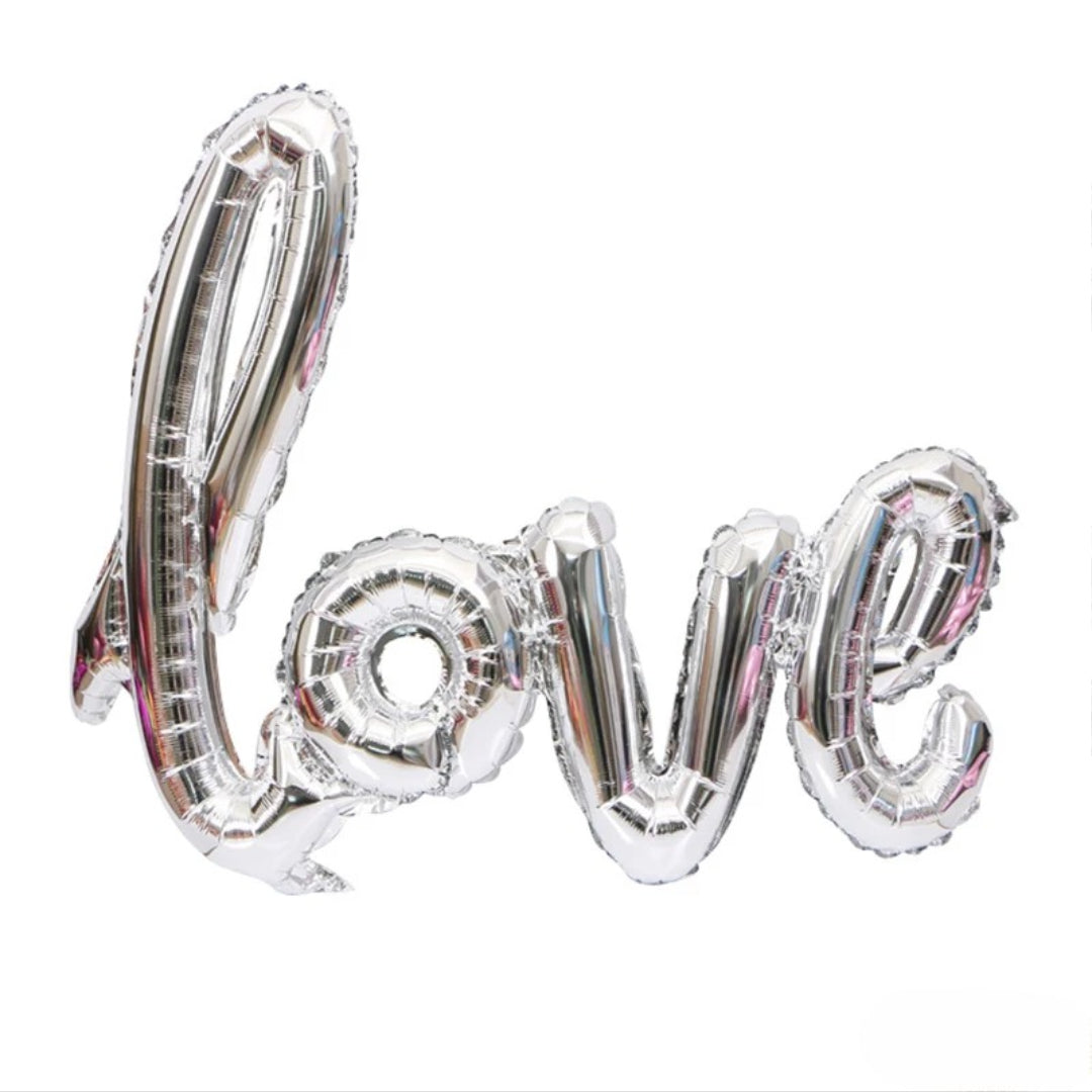 Ballon Love Argenté Design