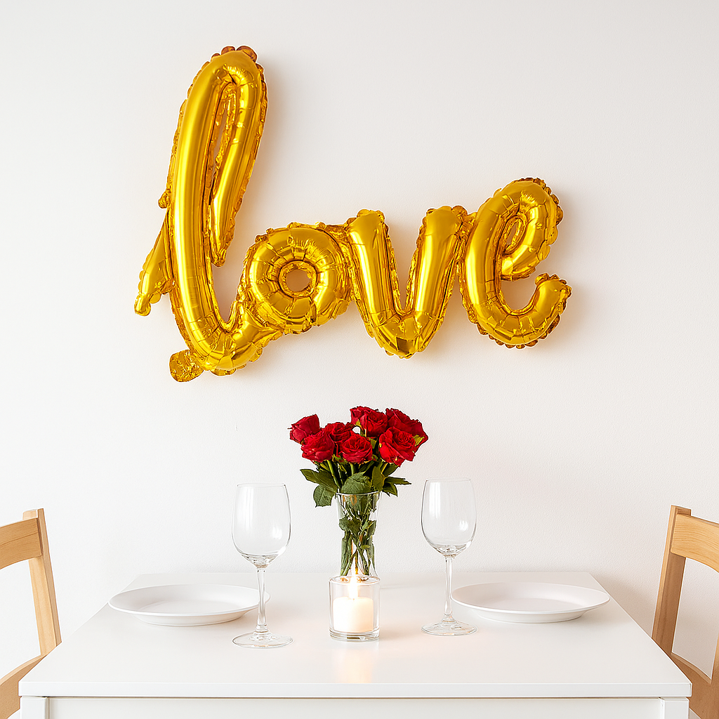 Ballon Love Doré 
