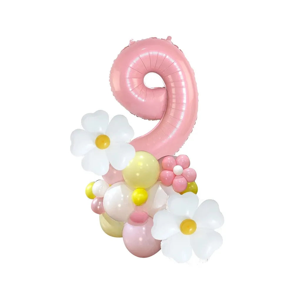 Ballon Numérique Fleurs Blanches9