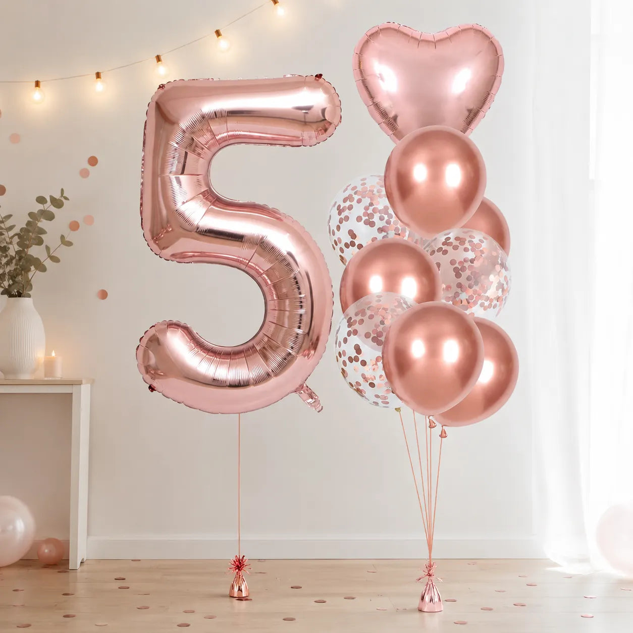 Ballon Numérique Girly Rose Gold 5