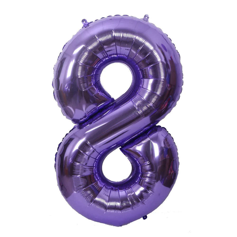 Ballon Numérique Violet Tendance