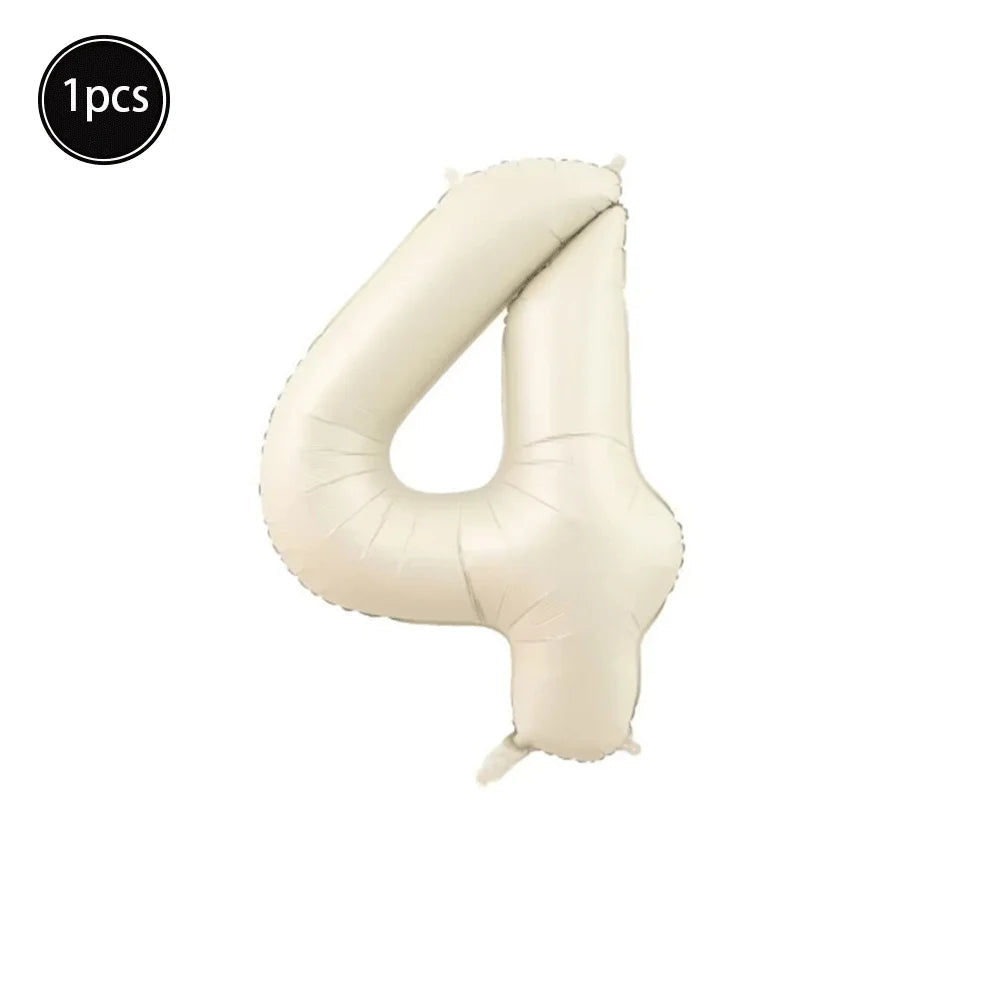 Ballon Numérique XXL Blanc Cassé Tendance