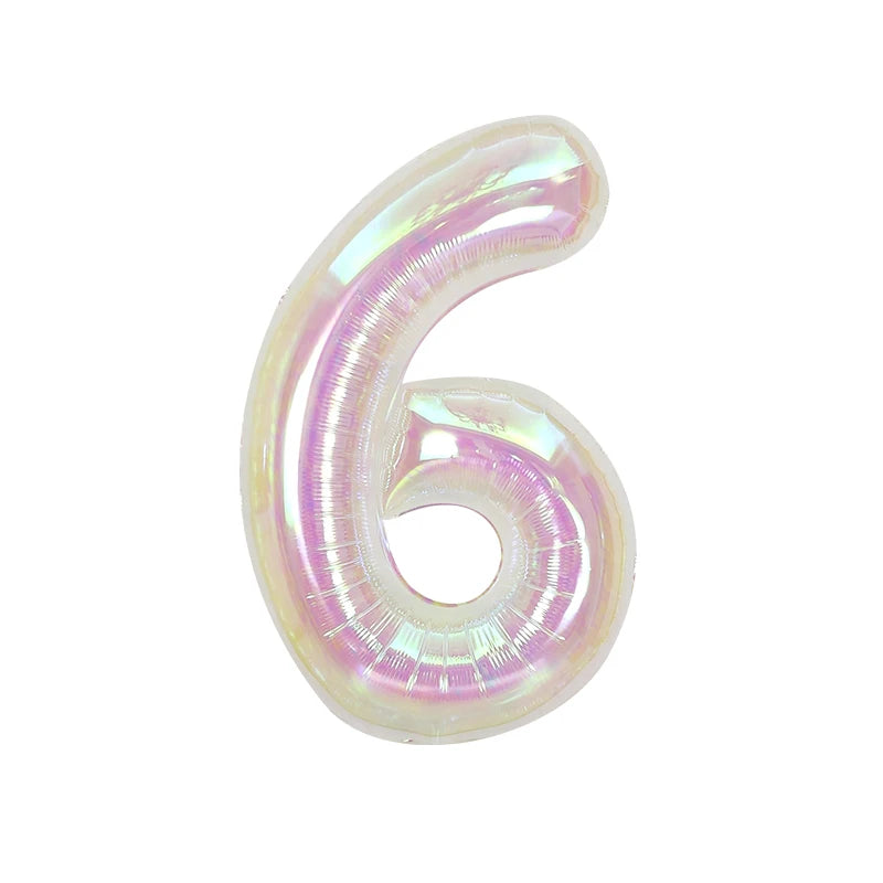 Ballon Numérique XXL Irisé Mignon