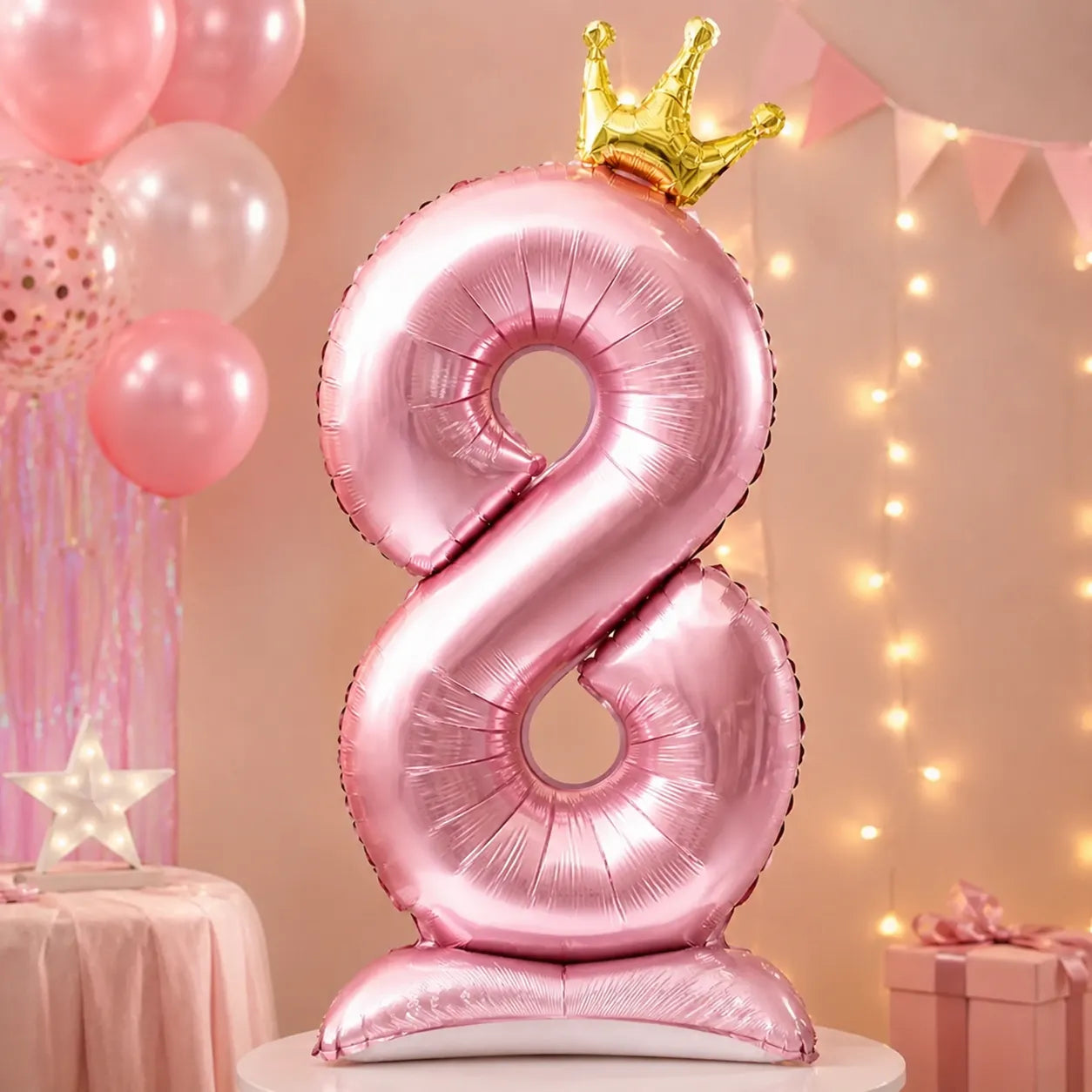 Ballon Numérique XXL Rose Beau