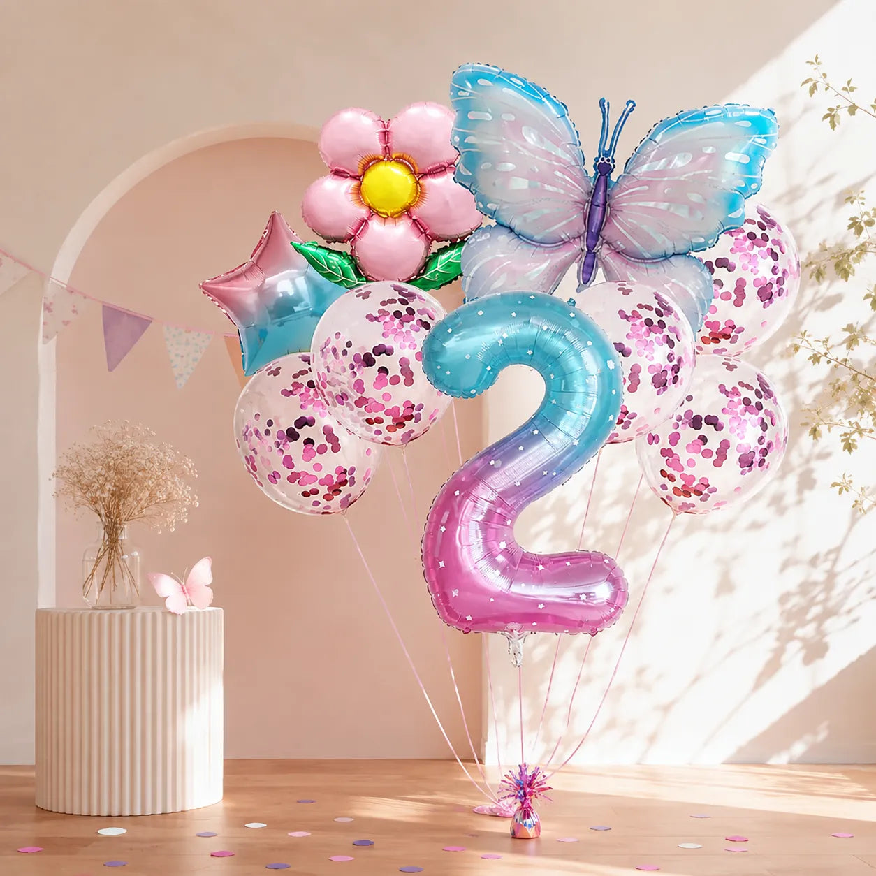Ballon Numériques Papillon et Fleur 2