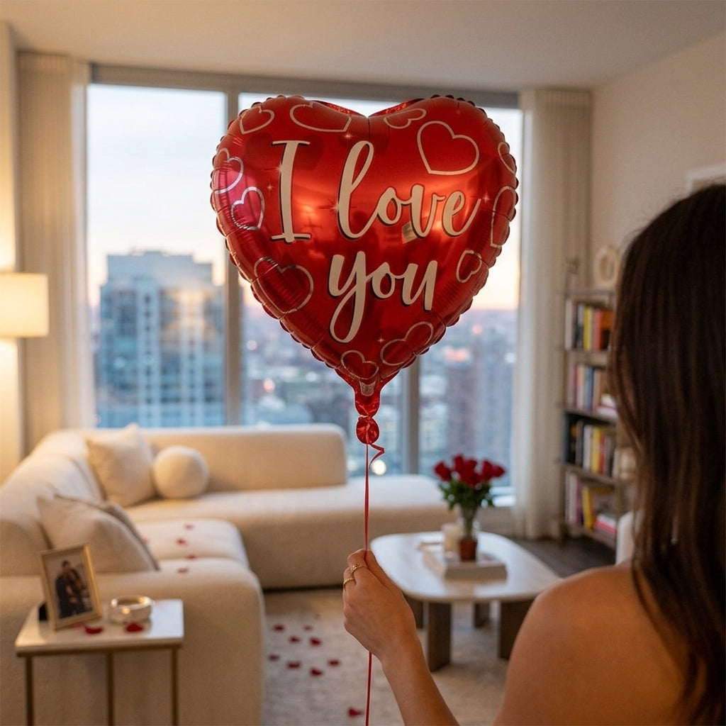 Ballon Rouge Saint-Valentin Décorative