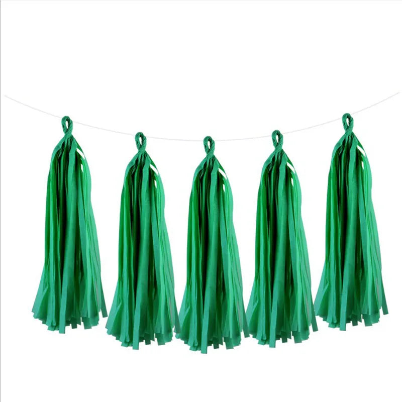 Ballon Vert Emeraude XXL Franges