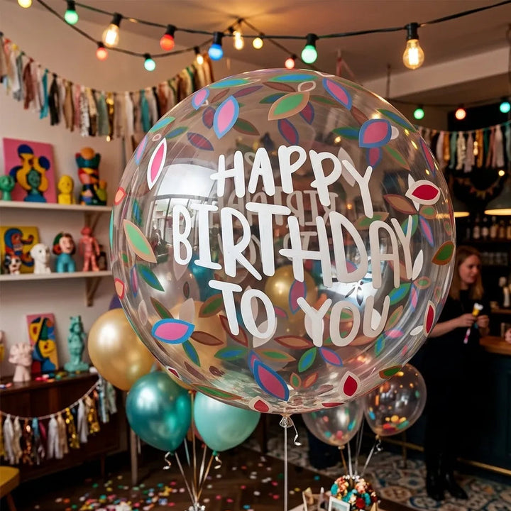 Ballon XXL Anniversaire Transparent