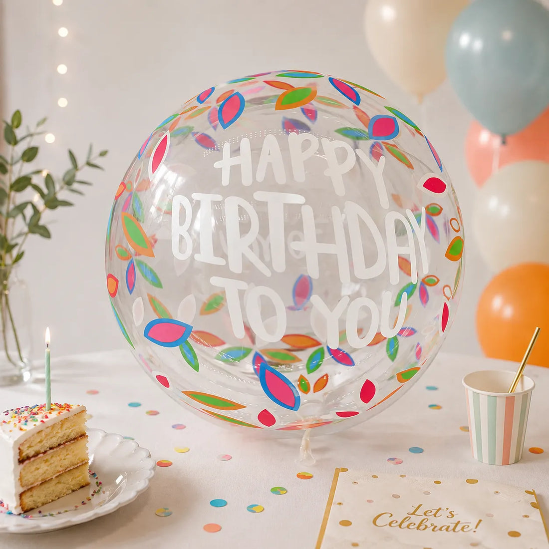 Ballon XXL Anniversaire Transparent Beau