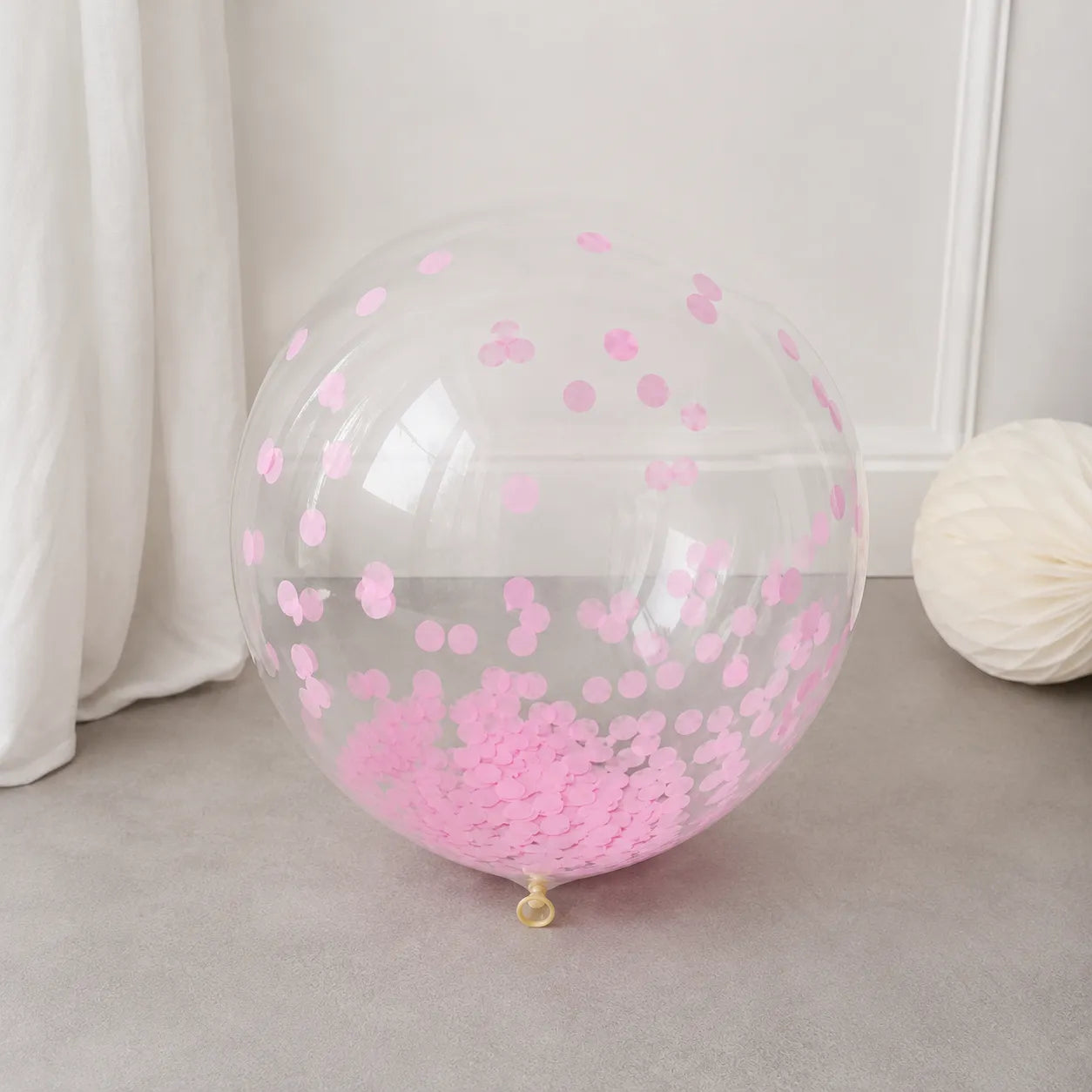 Ballon XXL Déco à Confettis Roses Beau