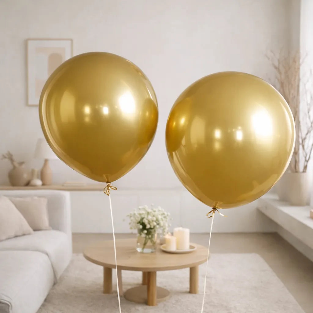 Ballon XXL Doré Métallisé Brillant