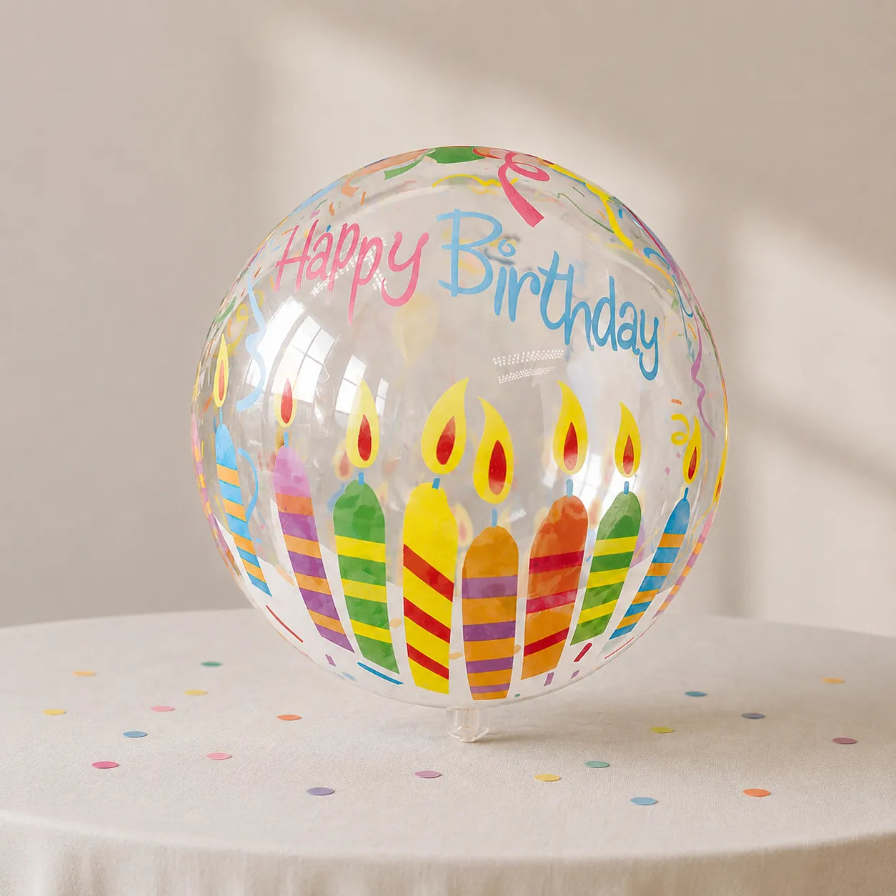 Ballon XXL Transparent Happy Birthday Beau