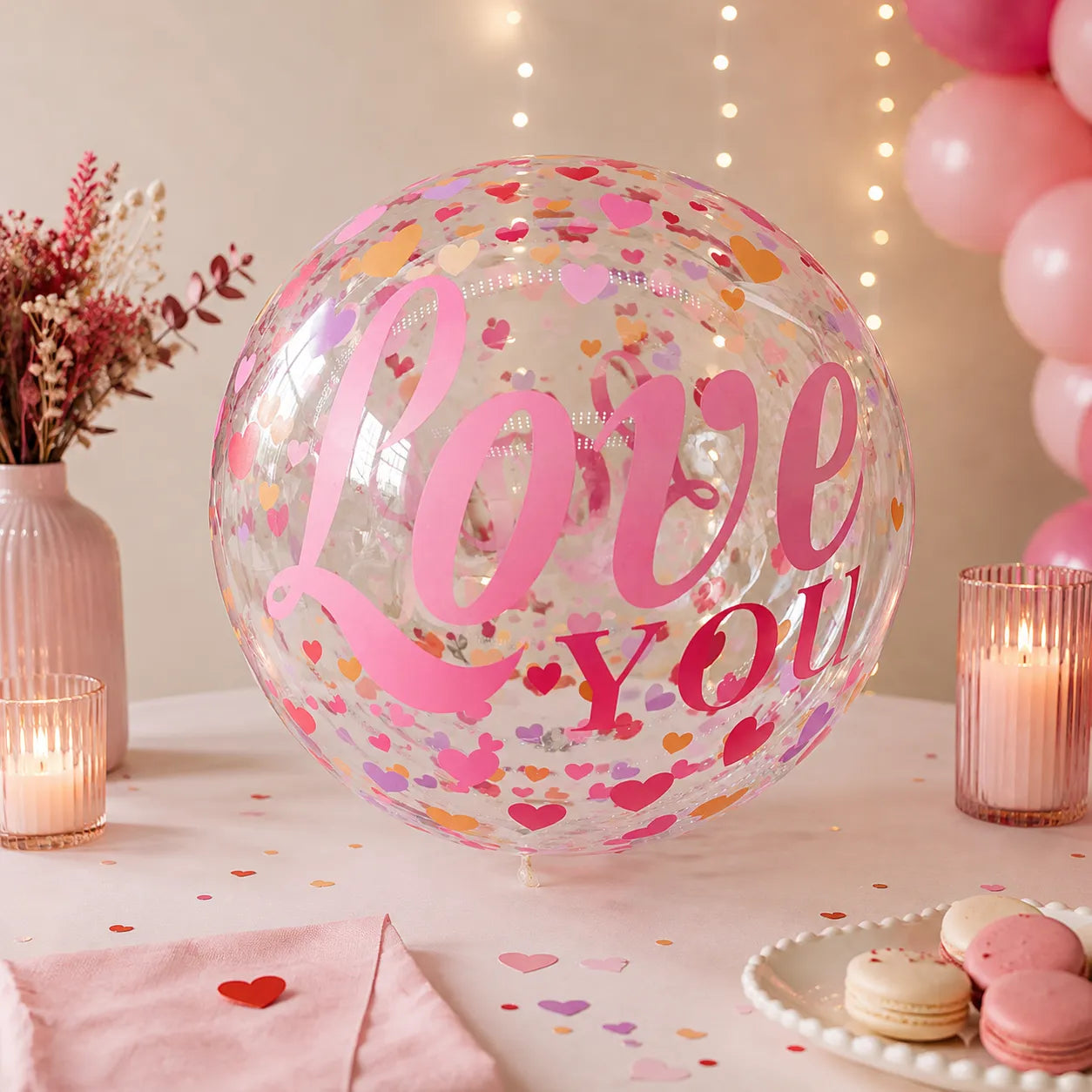 Ballon XXL Transparent LOVE Kawai