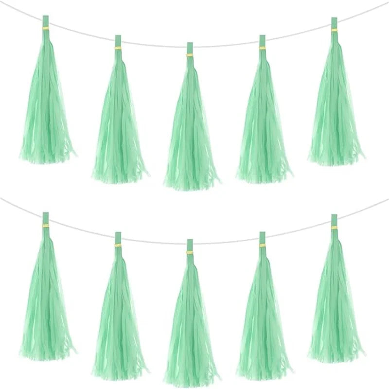 Ballon XXL Vert Pastel Franges