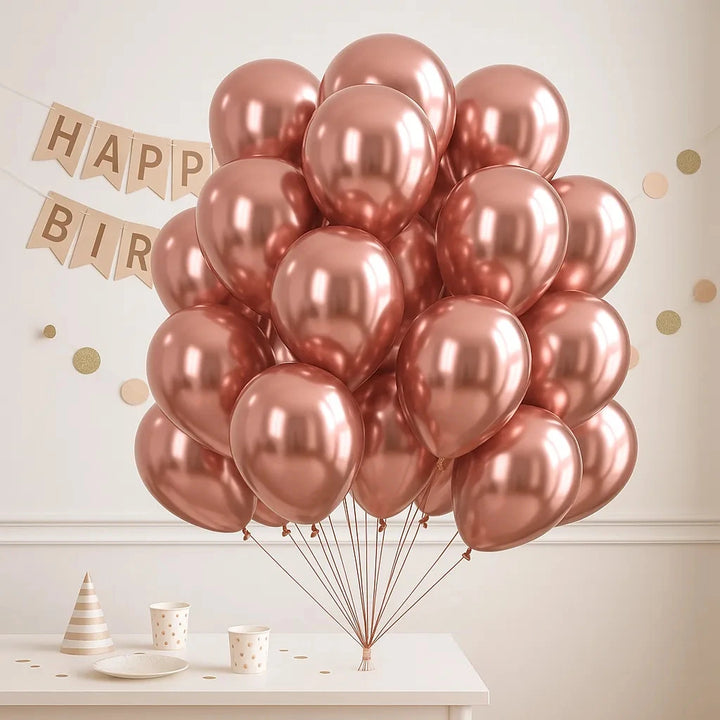 Ballons Anniversaire Couleur Métal