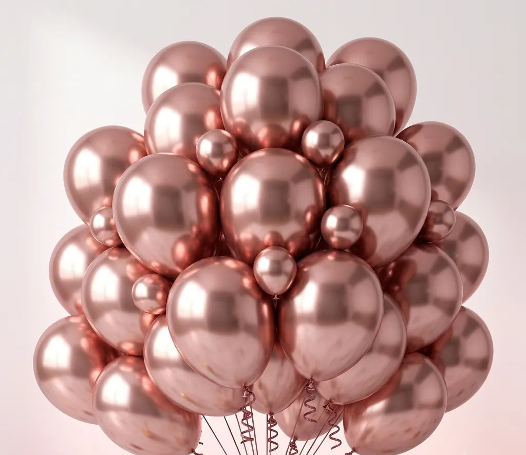 Ballons Anniversaire Couleur Métal Classe