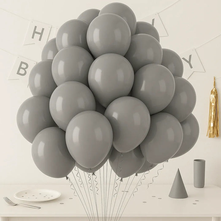 Ballons Anniversaire Gris
