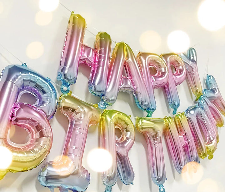 Ballons Anniversaire Happy Birthday Arc-en-ciel