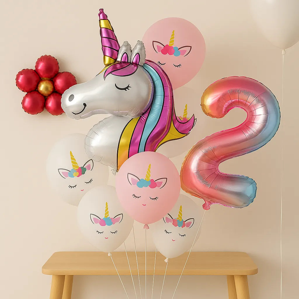 Ballons Anniversaire Licorne 2