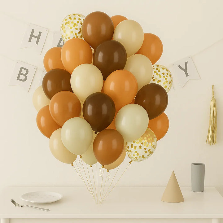 Ballons Anniversaire Tons Marron